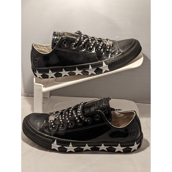 Converse Chuck Taylor Miley Cyrus Black Patent “Mickey “Low Top 6.5 Women Shoes - Picture 1 of 10